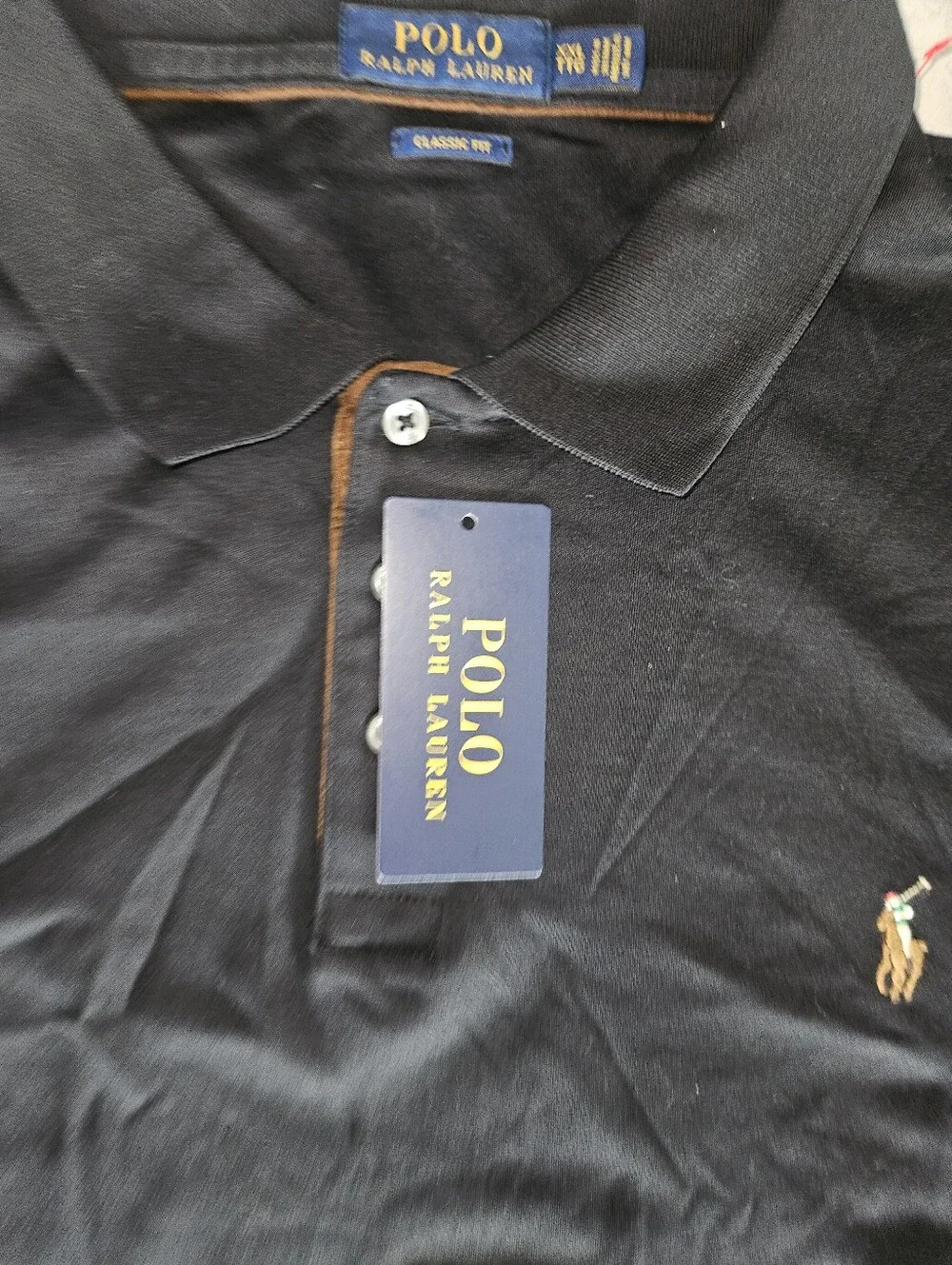 Polo Ralph Lauren Classic Fit Long Sleeve Polo Shirt Black Men's XXL